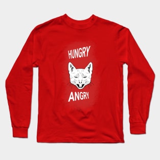 Hungry Angry Cat Long Sleeve T-Shirt